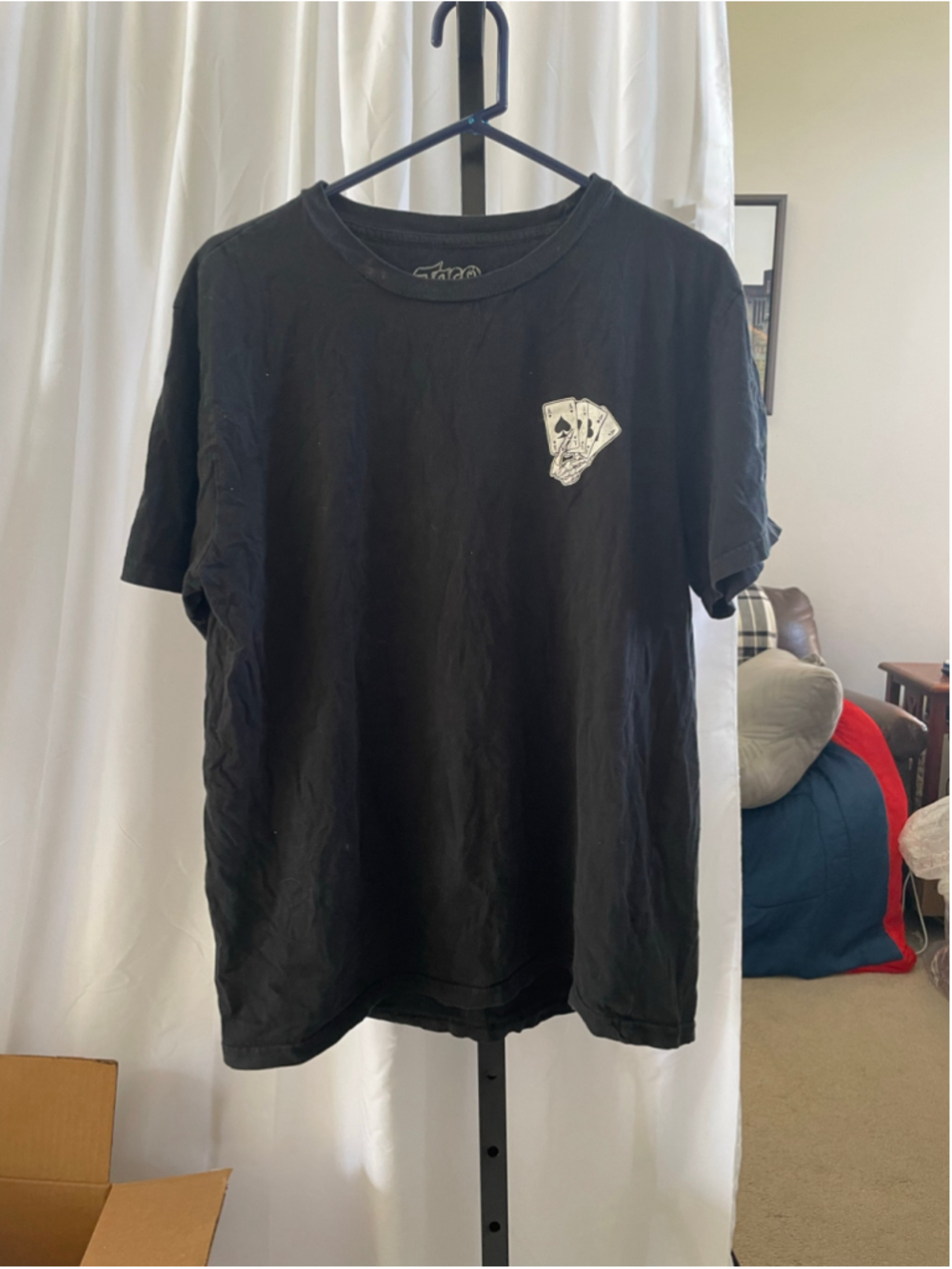 Men's Taco Tuesday Graphic Tee Shirt Black White Size XL